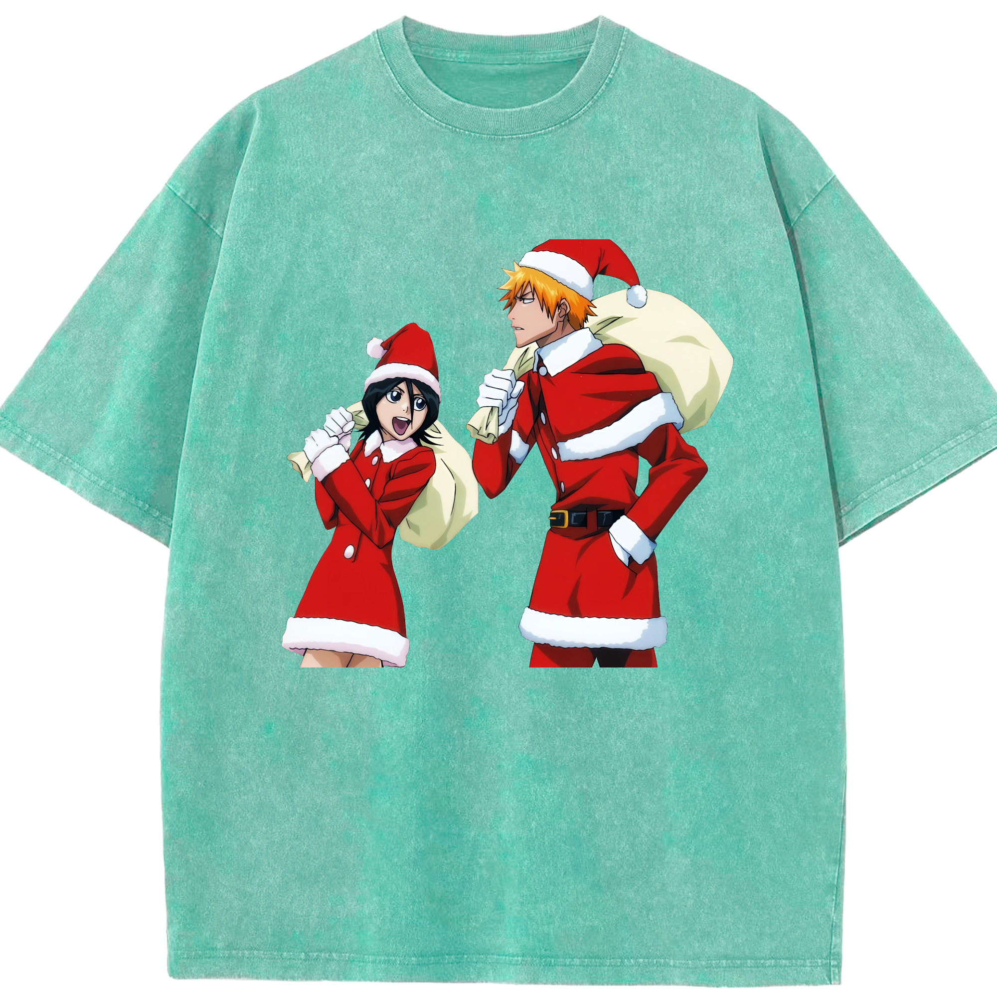（画像用） ブリーチ 朽木ルキア BLEACH Kuchiki Rukia 綿100% ヴィンテージ風 半袖Tシャツ（フロントプリント）